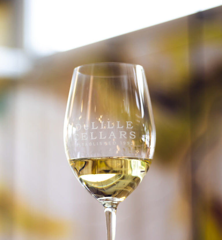 delille cellars chaleur blanc white wine at the woodinville tasting room